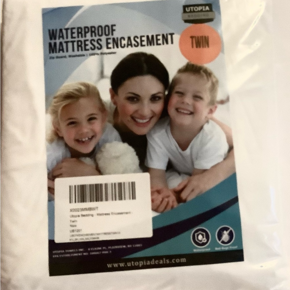 Utopia Waterproof Mattress Encasement - Classic White - Twin #33